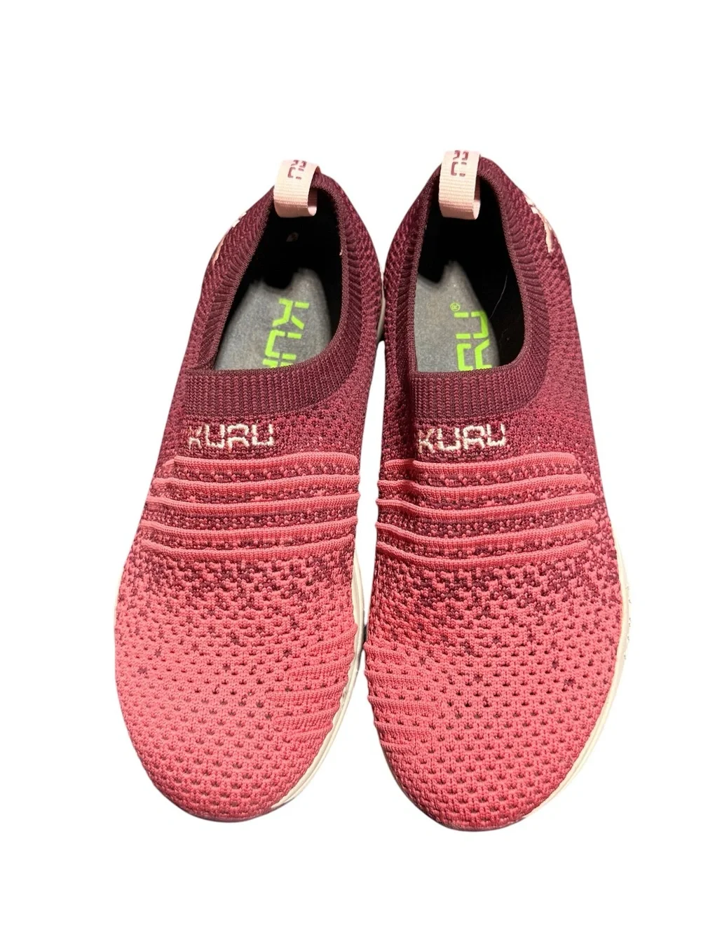 Kuru Stride Walking Shoe Slip On Size 6 Stretch Comfort Athletic Red Recovery